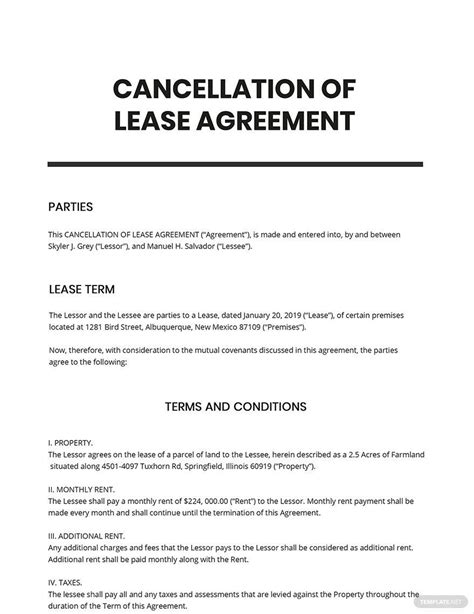 how to cancel rent agreement